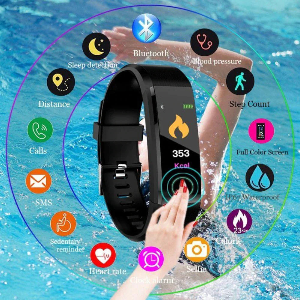 Health Smartwatch with Activity & BP Tracking