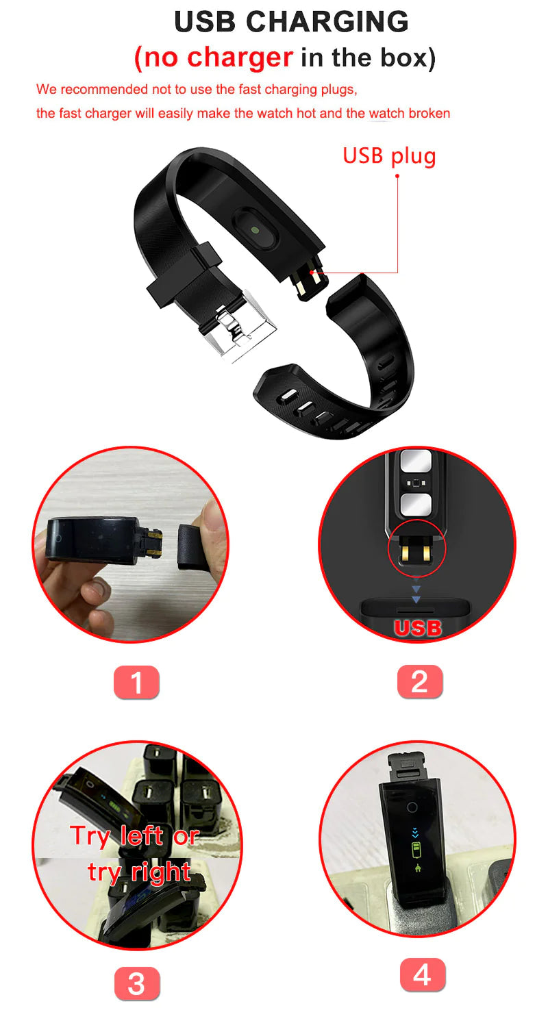 Health Smartwatch with Activity & BP Tracking